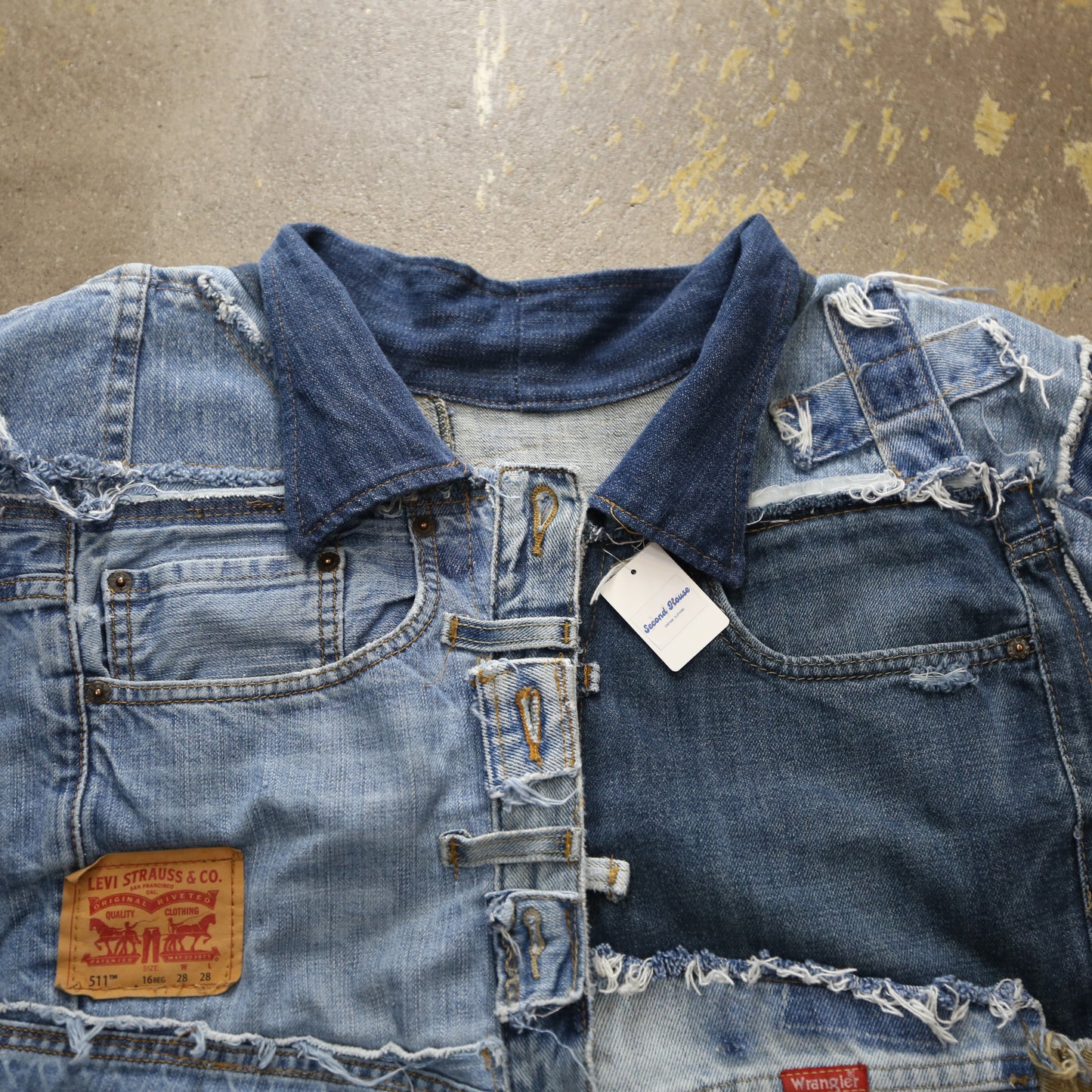 men’sアウター Second Houseオリジナルリメイクデニムジャケット リメイクGジャン