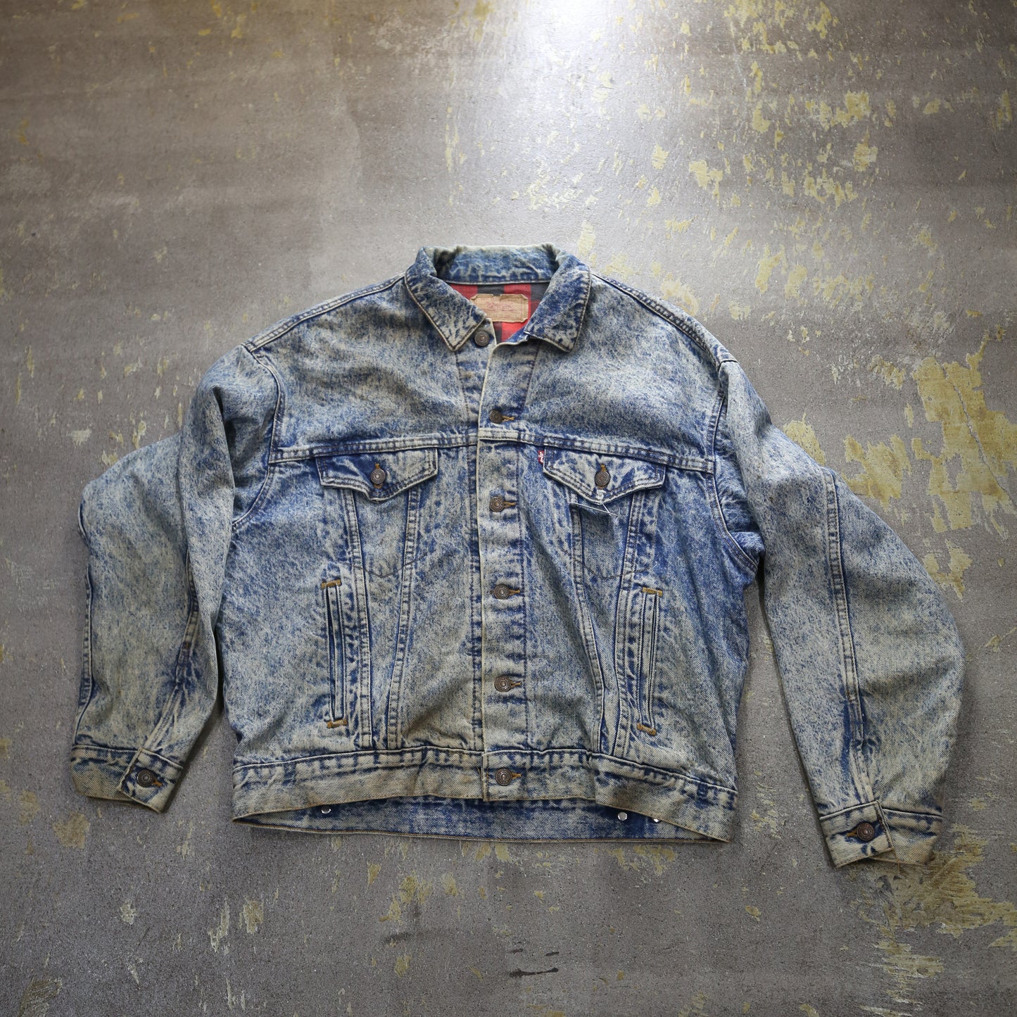 men’sアウター デニムジャケット Gジャン バッファローチェック 80’s アシッドウォッシュ Levi's /リーバイス 70417−0819