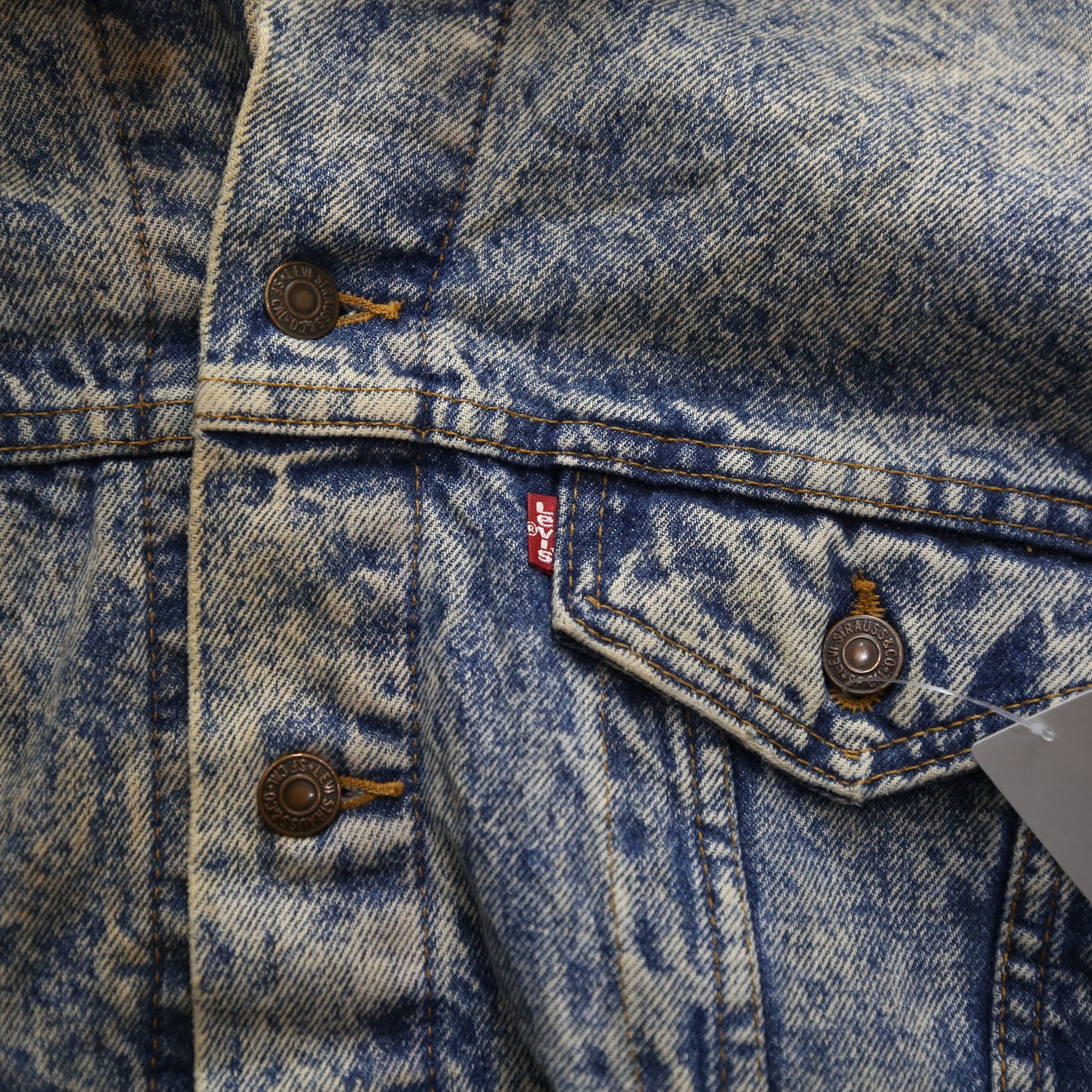 men’sアウター デニムジャケット Gジャン バッファローチェック 80’s アシッドウォッシュ Levi's /リーバイス 70417−0819