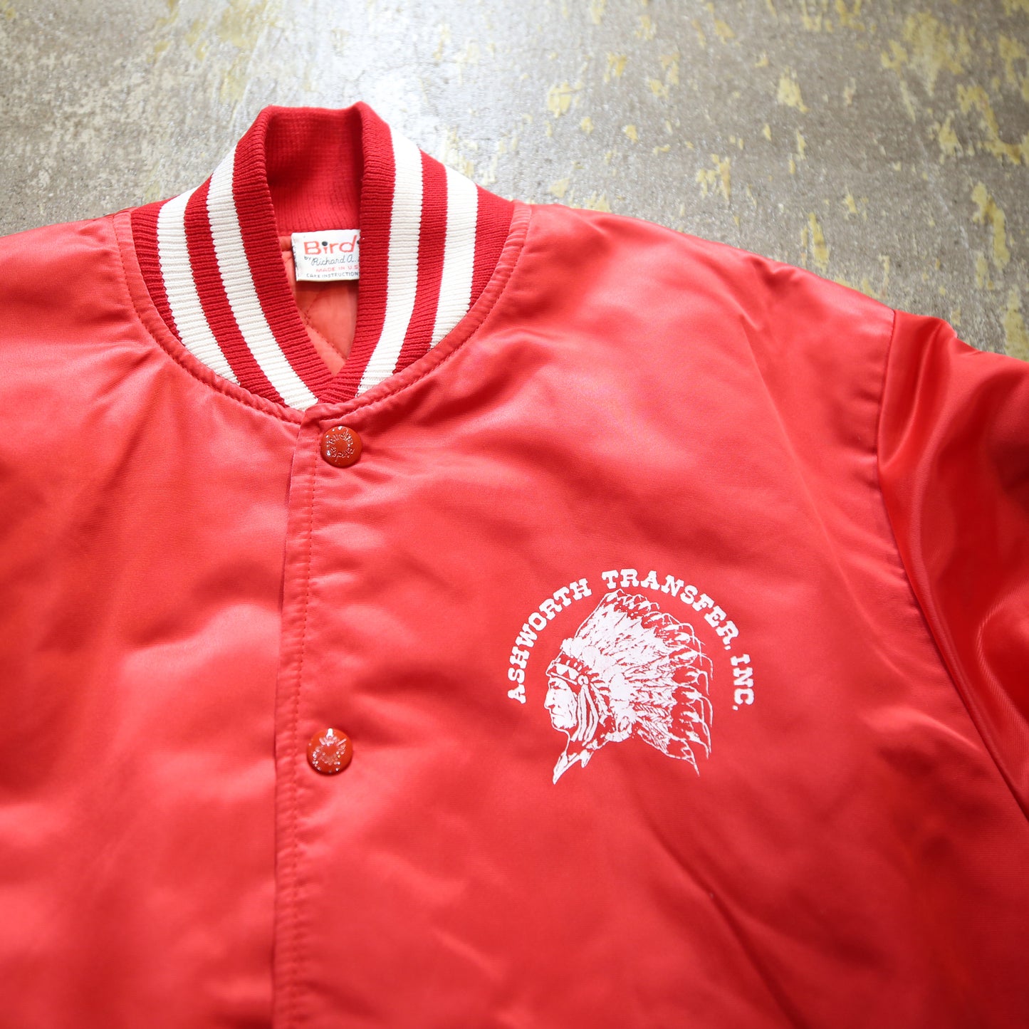 men’sアウター ナイロン スタジャン 80’s バックプリント ASHWORTH TRANSFER .INC . Birdie /バーディー