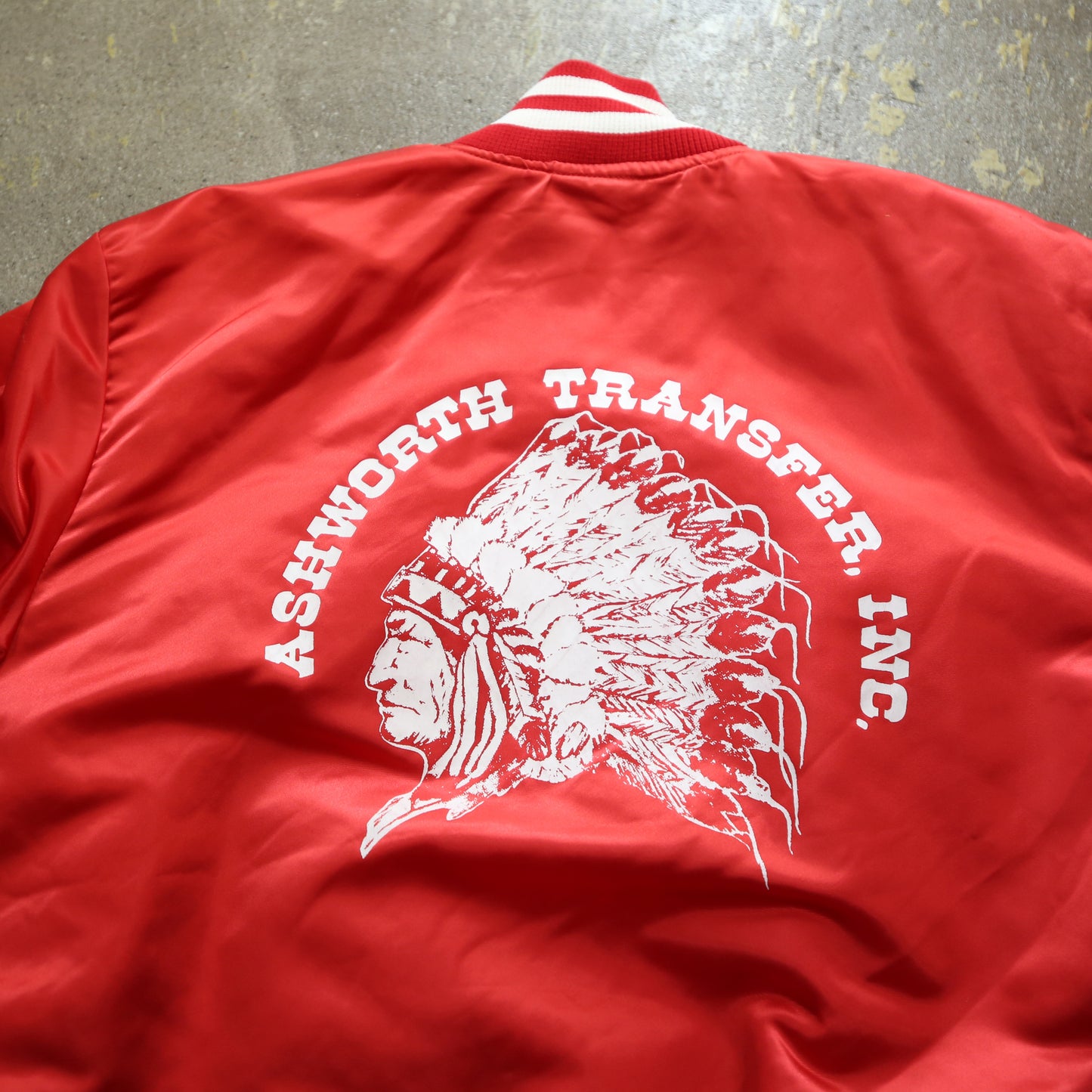 men’sアウター ナイロン スタジャン 80’s バックプリント ASHWORTH TRANSFER .INC . Birdie /バーディー