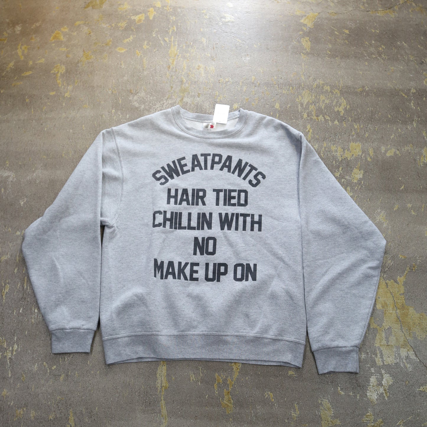 men’sスウェット SWEATPANTS HAIR TIED CHILLIN WITH NO MAKEUP ON RUSSELL ATHLETIC /ラッセルアスレチック