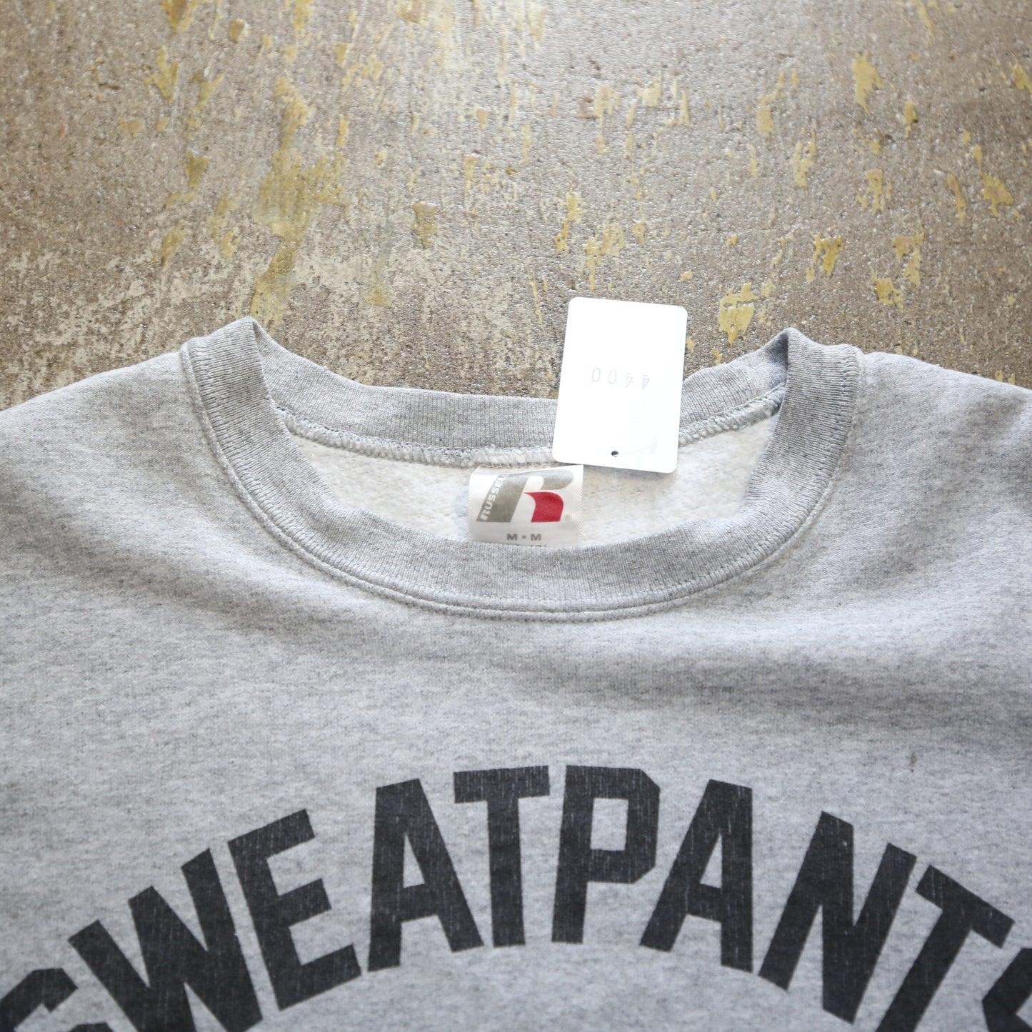 men’sスウェット SWEATPANTS HAIR TIED CHILLIN WITH NO MAKEUP ON RUSSELL ATHLETIC /ラッセルアスレチック