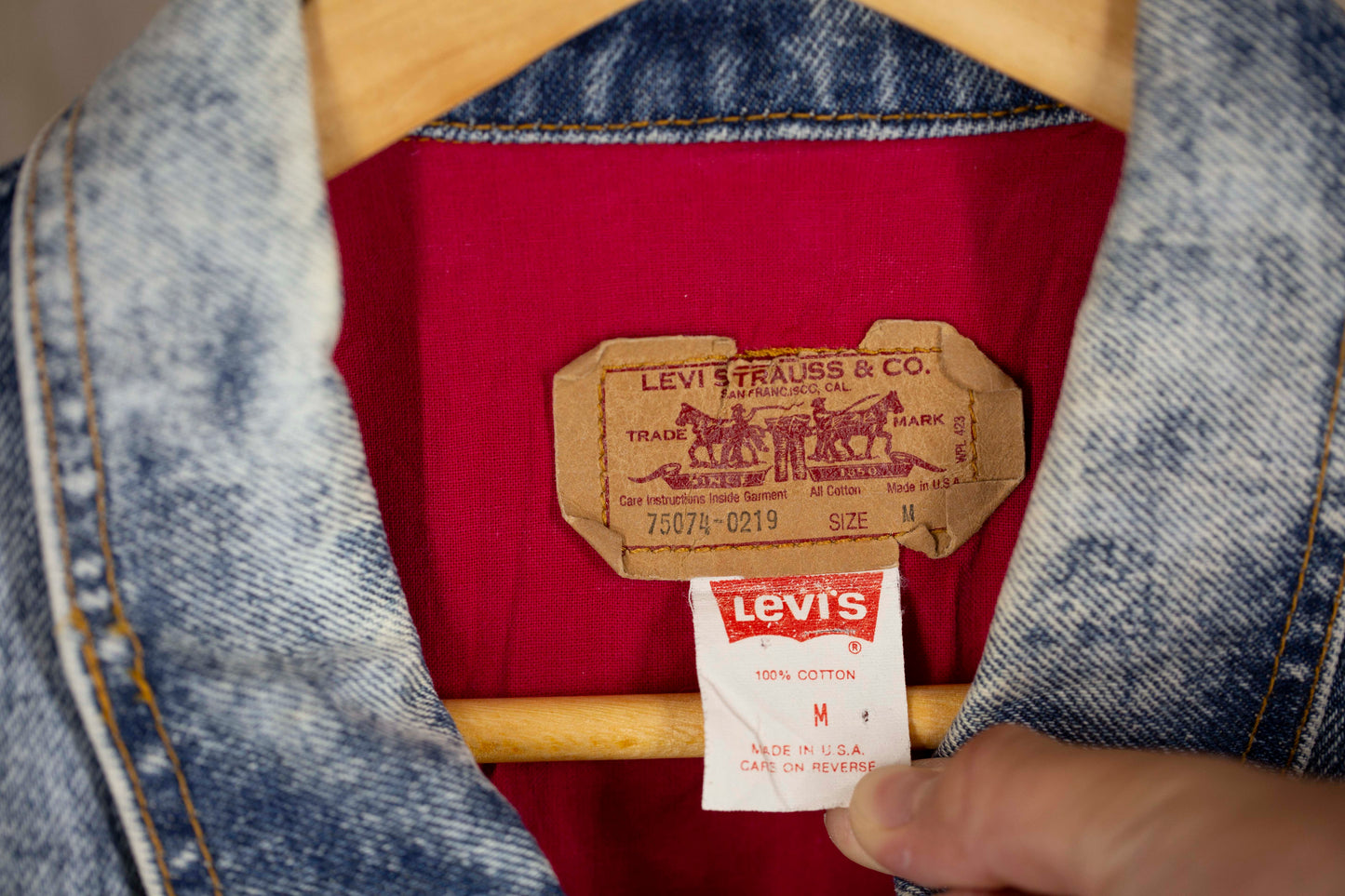 men’sアウター デニムジャケット Gジャン 90’s Levi's /リーバイス 75074−0219