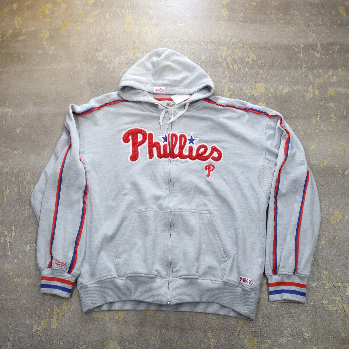 men’sパーカー　フルジップパーカー　MLB　Phillies　フィラデルフィア フィリーズ　Stitches /スティッチ